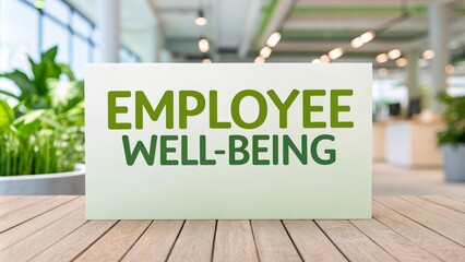 Employee Well Being Importance in Modern Workplaces - A symbol of employee well-being emphasizing health, happiness, workplace productivity, support, and motivation in a professional environment.