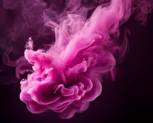 Obraz premium Billowing pink smoke