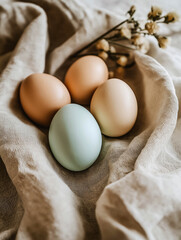 Nostalgic Painted Easter Eggs with Rustic Charm