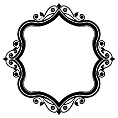 Frame with ornament Illustration, flower, design, outline, template, pattern, Vintage Retro Ornamental Decorative Border Frame, Ornate border, Classy border. Transparent Frame 