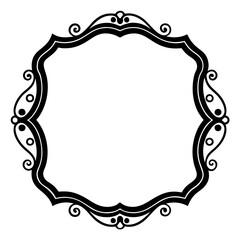 Frame with ornament Illustration, flower, design, outline, template, pattern, Vintage Retro Ornamental Decorative Border Frame, Ornate border, Classy border. Transparent Frame 