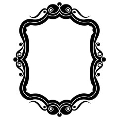 Frame with ornament Illustration, flower, design, outline, template, pattern, Vintage Retro Ornamental Decorative Border Frame, Ornate border, Classy border. Transparent Frame 