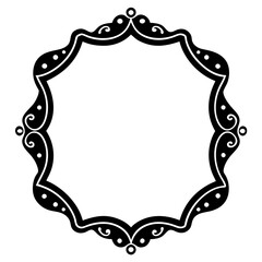 Frame with ornament Illustration, flower, design, outline, template, pattern, Vintage Retro Ornamental Decorative Border Frame, Ornate border, Classy border. Transparent Frame 