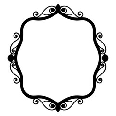 Frame with ornament Illustration, flower, design, outline, template, pattern, Vintage Retro Ornamental Decorative Border Frame, Ornate border, Classy border. Transparent Frame 