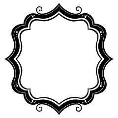 Frame with ornament Illustration, flower, design, outline, template, pattern, Vintage Retro Ornamental Decorative Border Frame, Ornate border, Classy border. Transparent Frame 