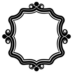 Frame with ornament Illustration, flower, design, outline, template, pattern, Vintage Retro Ornamental Decorative Border Frame, Ornate border, Classy border. Transparent Frame 