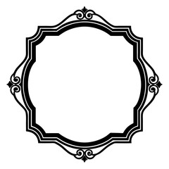 Frame with ornament Illustration, flower, design, outline, template, pattern, Vintage Retro Ornamental Decorative Border Frame, Ornate border, Classy border. Transparent Frame 