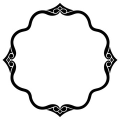 Frame with ornament Illustration, flower, design, outline, template, pattern, Vintage Retro Ornamental Decorative Border Frame, Ornate border, Classy border. Transparent Frame 