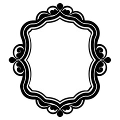 Frame with ornament Illustration, flower, design, outline, template, pattern, Vintage Retro Ornamental Decorative Border Frame, Ornate border, Classy border. Transparent Frame 