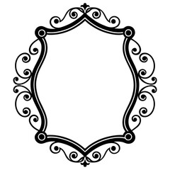 Frame with ornament Illustration, flower, design, outline, template, pattern, Vintage Retro Ornamental Decorative Border Frame, Ornate border, Classy border. Transparent Frame 