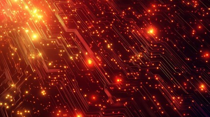 Obraz premium Vibrant Abstract Circuit Board Design