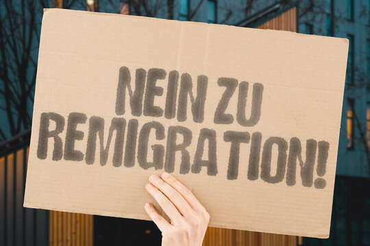 'Nein zu Remigration!' sparks debate on migration policies and social impacts. germany. election. controversy. nationalism. immigration. opposition. crisis