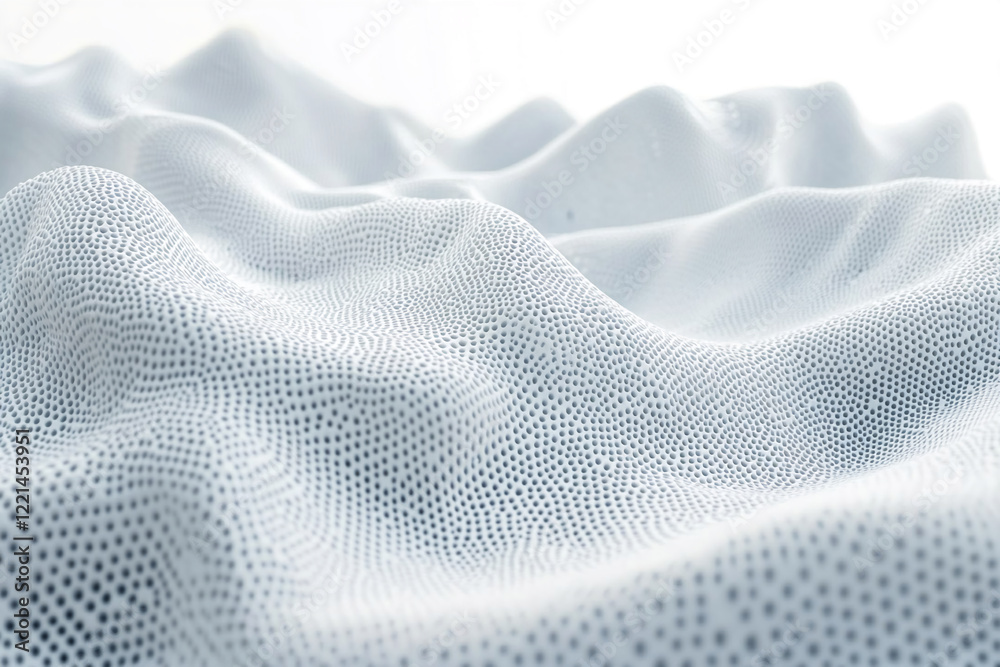 Aufkleber Abstract digital wave design with mesh pattern, concept of futuristic technology and digital art
