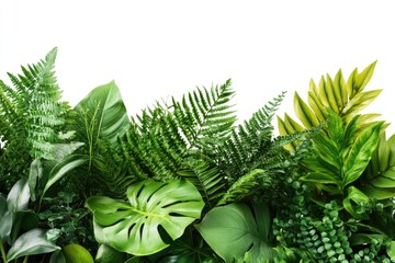 A detailed view of various green plant species