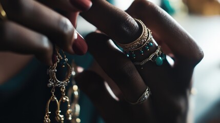 Fototapeta premium A person holds a ring, great for any occasion where jewelry is involved