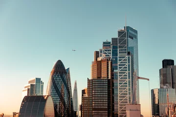 Fotobehang London Rooftop view looking over London City during sunset   © Rowan