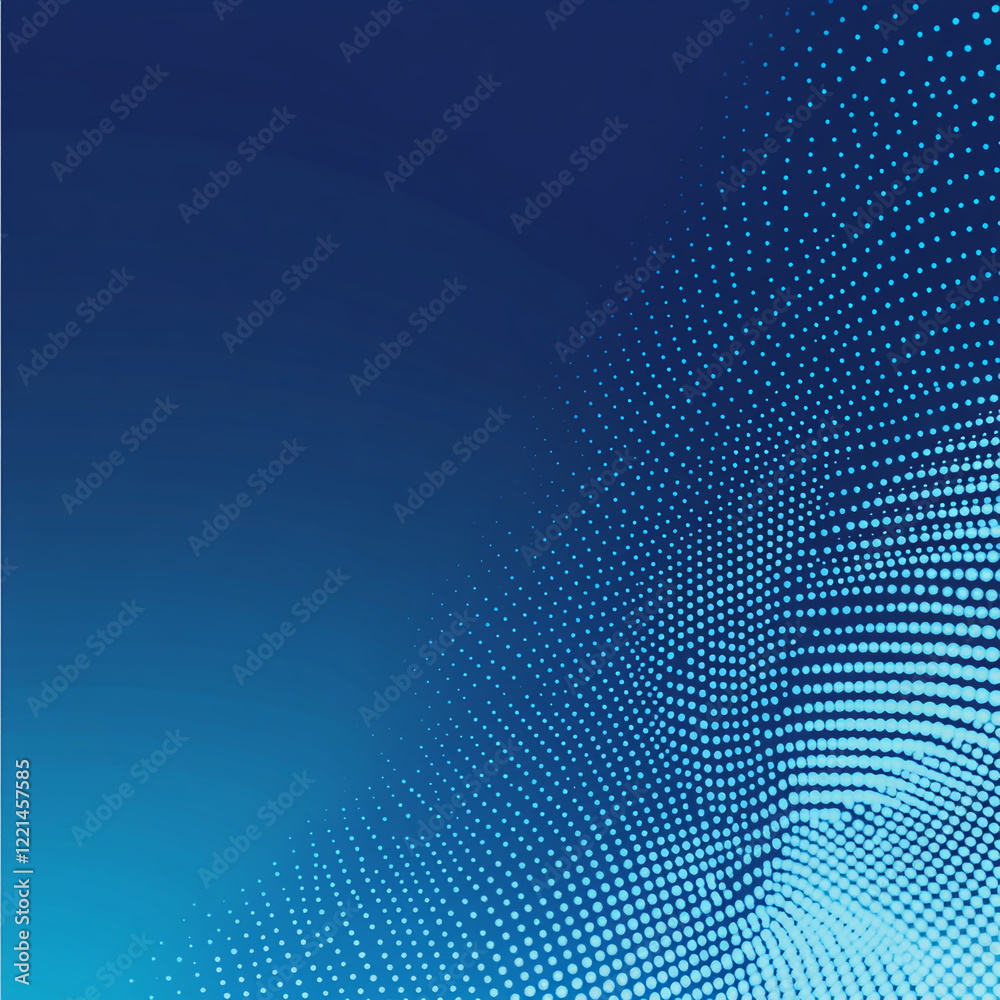 Leinwandbilder blue digital abstract background with dots forming a gradient pattern. business background