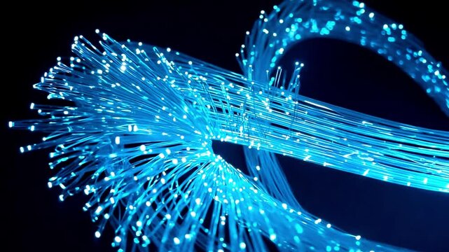 Digital data high speed line abstract. Lots of RJ45 UTP Cat6 LAN internet network cable fiber optic and Ethernet cables with computer icons data link connect cloud computing server networking devices 
