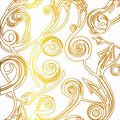 Exquisite gold scroll pattern
