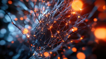 A close-up shot of a cluster of lights