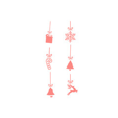 red christmas ornaments hanging