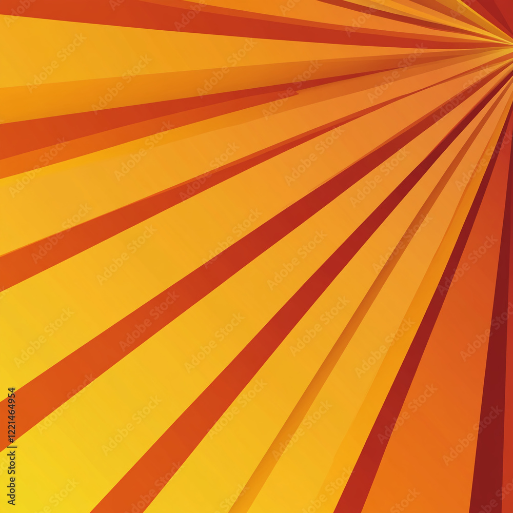 Poster abstract yellow and orange sunburst pattern with radial lines. business background
