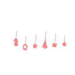 red christmas ornaments hanging