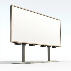 3D icon cartoon blank billboard on a city street, isolated on a white background --quality 2