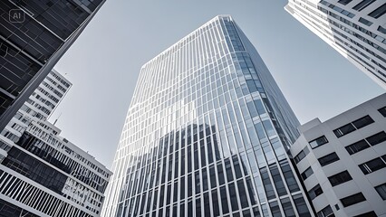  A high-rise office building with a panoramic view of the city