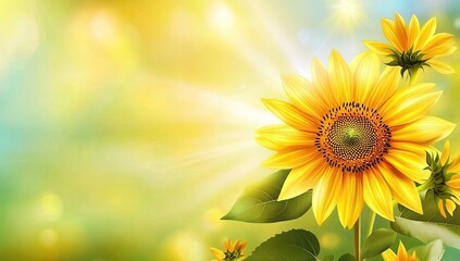 Fototapeta premium Sunny Sunflower Field