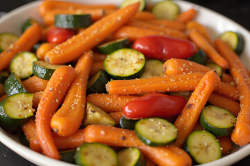 Roasted vegetable platter with caramelized edges