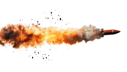 Rocket Launch Overlay in Space