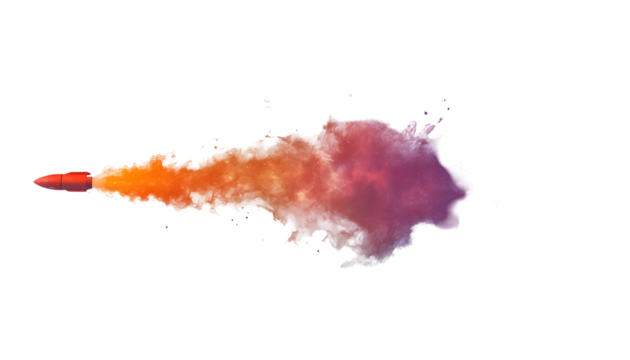 Rocket Launch Overlay in Space