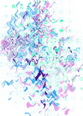 An abstract transparent psychedelic wavy liquid splatter design element overlay.