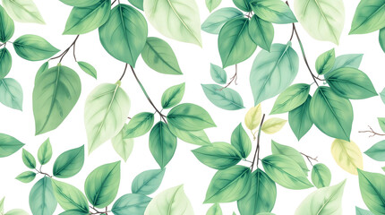 Green leaves pattern