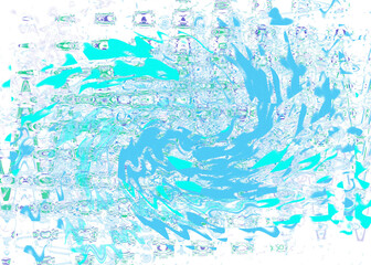 An abstract transparent psychedelic wavy liquid splatter design element overlay.