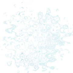 An abstract transparent psychedelic wavy liquid splatter design element overlay.