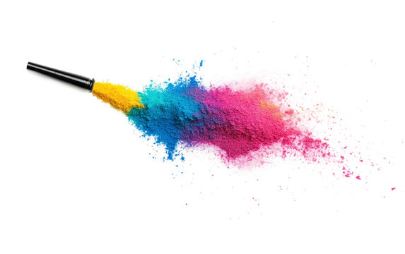 Capturing a Splash of Holi Colors in Mid-Air Isolated on transparent background.