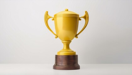 3d Trophy isolated on white background