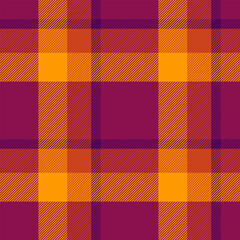 Vibrant autumnal plaid pattern in rich purple, orange, and deep red hues. Perfect for textile designs, fallthemed projects, or adding a warm, textured aesthetic to your designs.