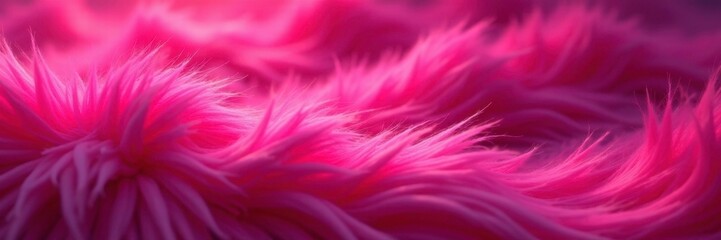 Glowing hot pink fur with a subtle furry texture, pink, glowing