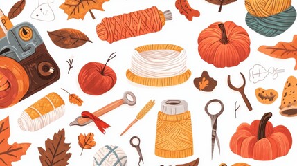 Autumn Harvest Crafts and Fall Foliage Design