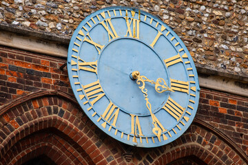 The Clock on St. Marys Church in Hitchin, Hertfordshire