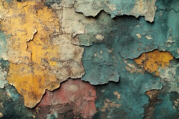 Obraz premium A section of a wall with various colors applied, useful for decoration or design ideas