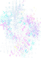 Fototapeta premium An abstract transparent psychedelic wavy liquid splatter design element overlay.