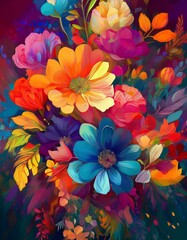 Hintergrund bunte Blumen