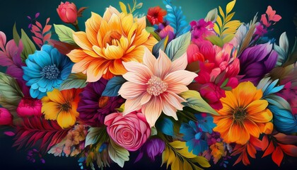 Hintergrund bunte Blumen