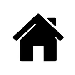 Home Icon: A simple and modern black home icon, perfect for web design and mobile apps. It symbolizes home, comfort, and a place of belonging. 