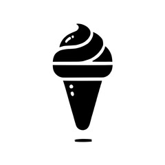 Ice Cream Cone Icon: A simple yet delicious-looking illustration of a classic ice cream cone, perfect for menus, branding, or app icons.