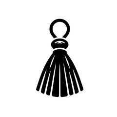 Elegant Tassel Silhouette:  A sleek and minimalist illustration of a tassel,  with a  bold outline and simple details, conveying a sense of sophistication and tradition.  